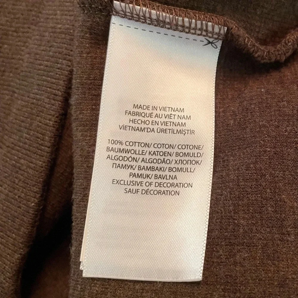 Polo Ralph Lauren Men's  1/4 Zip Pullover Cotton Sweater Brown Large
